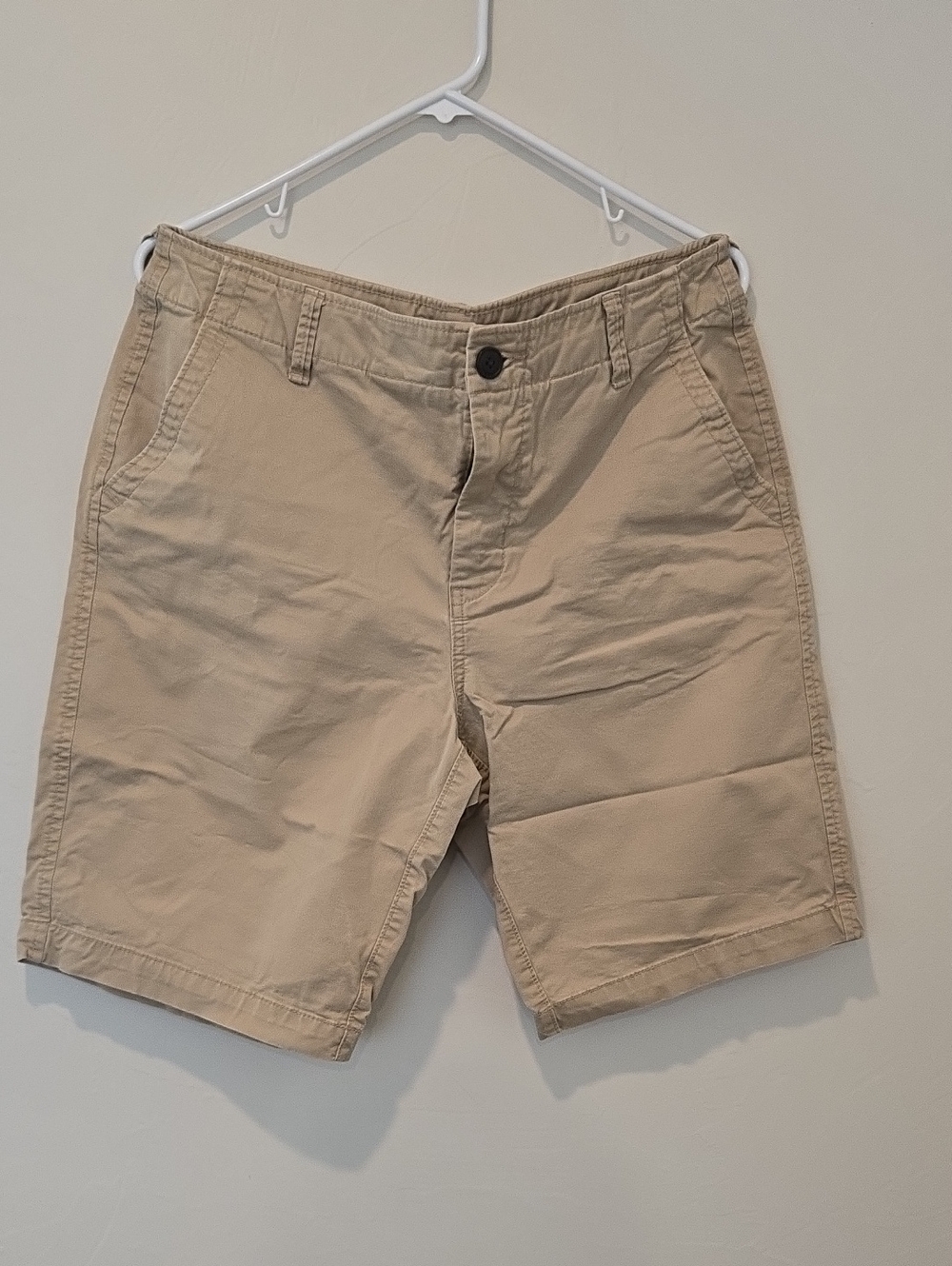 Aeropostale Men's Beige Flat Front Shorts